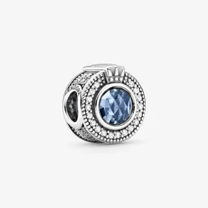 (slika za) PANDORA obesek Sparkling Blue Crown O - 799058C01