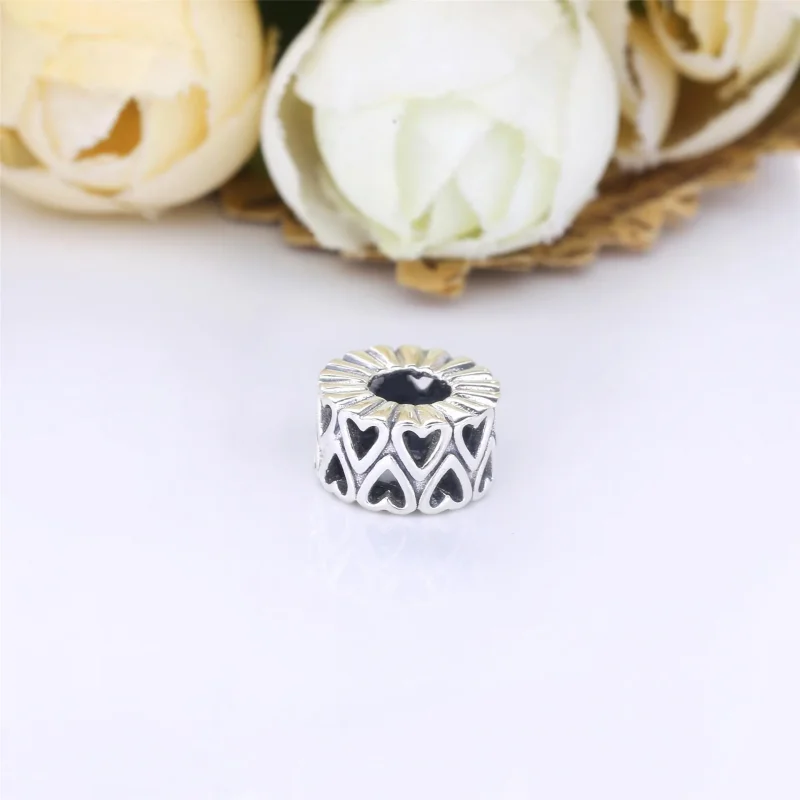 (slika za) PANDORA Obesek z distančniki s prostoročnim srcem Openwork - 798694C00 - Ogled 2