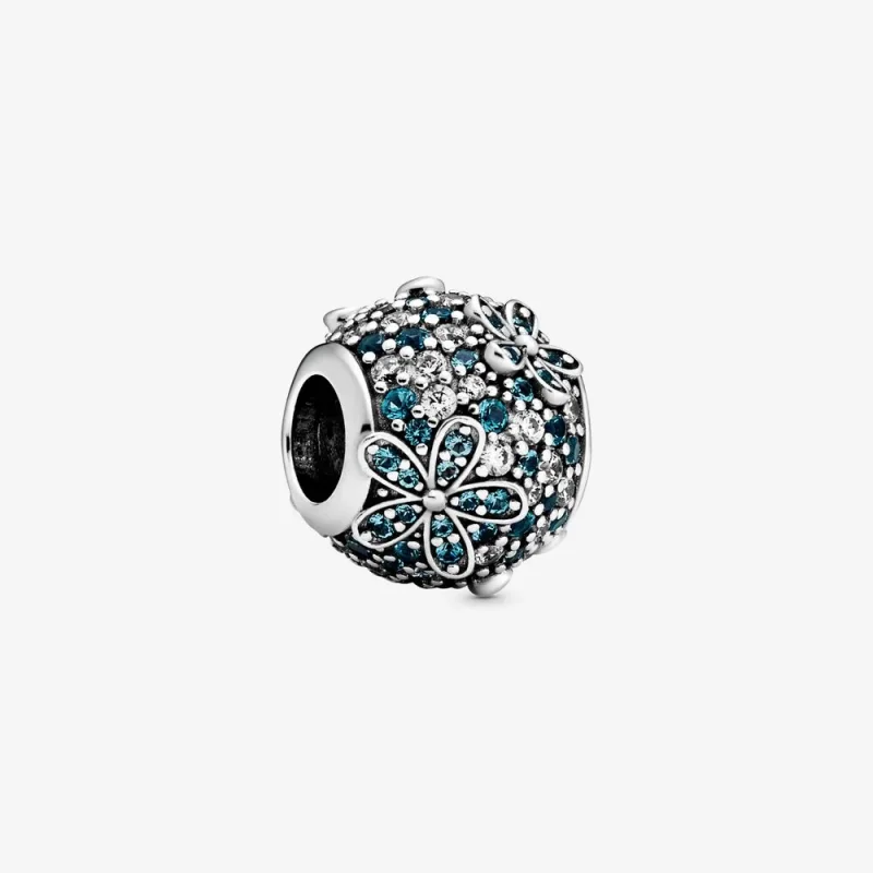 (slika za) PANDORA Obesek z rožami Teal Pavé Marjetica - 798797C01 - Slika izdelka