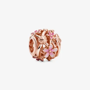 (slika za) PANDORA Obesek z rožnato marjetico Openwork - 788772C01