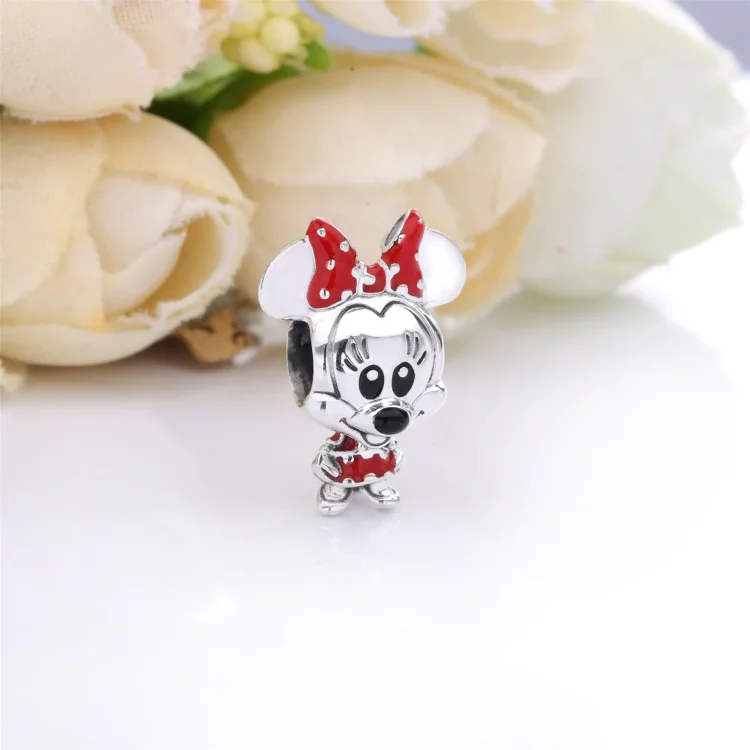 PANDORA Obleka s pikicami in pentljica Disneyjeve Mini Miške - 798880C02