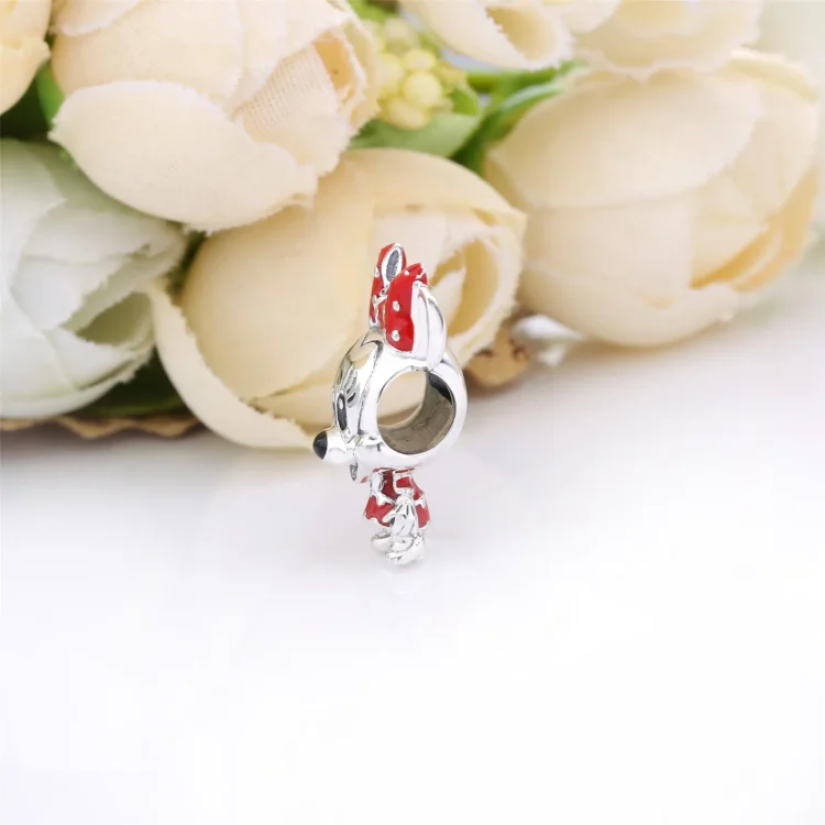 PANDORA Obleka s pikicami in pentljica Disneyjeve Mini Miške - 798880C02