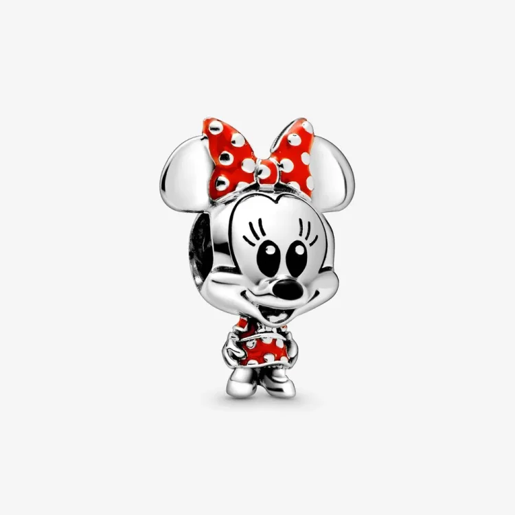 PANDORA Obleka s pikicami in pentljica Disneyjeve Mini Miške - 798880C02