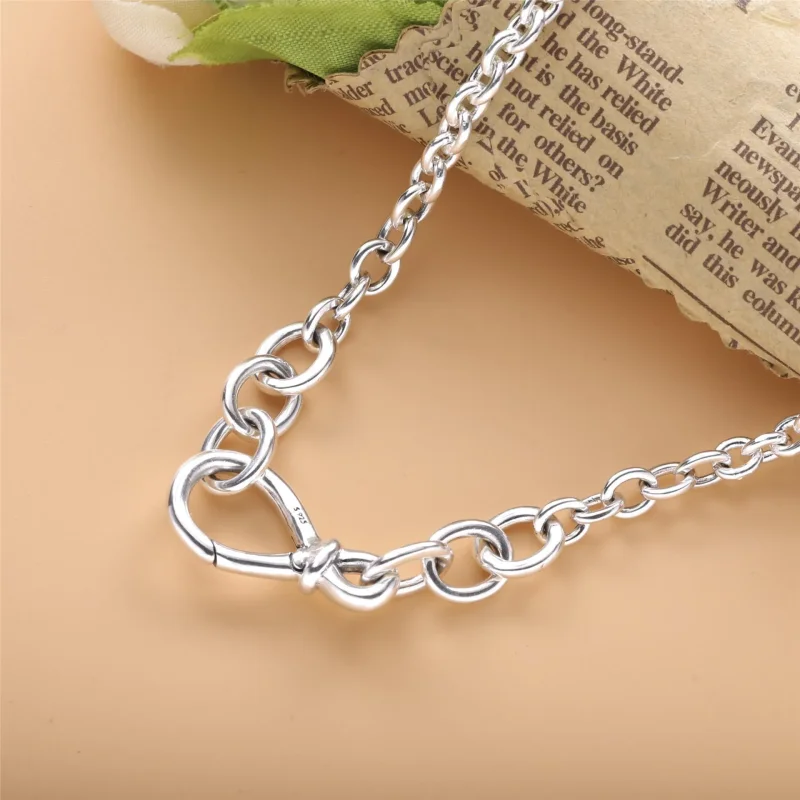 (slika za) PANDORA Ogrlica z verižico Chunky Infinity Knot - 398902C00 - Ogled 2