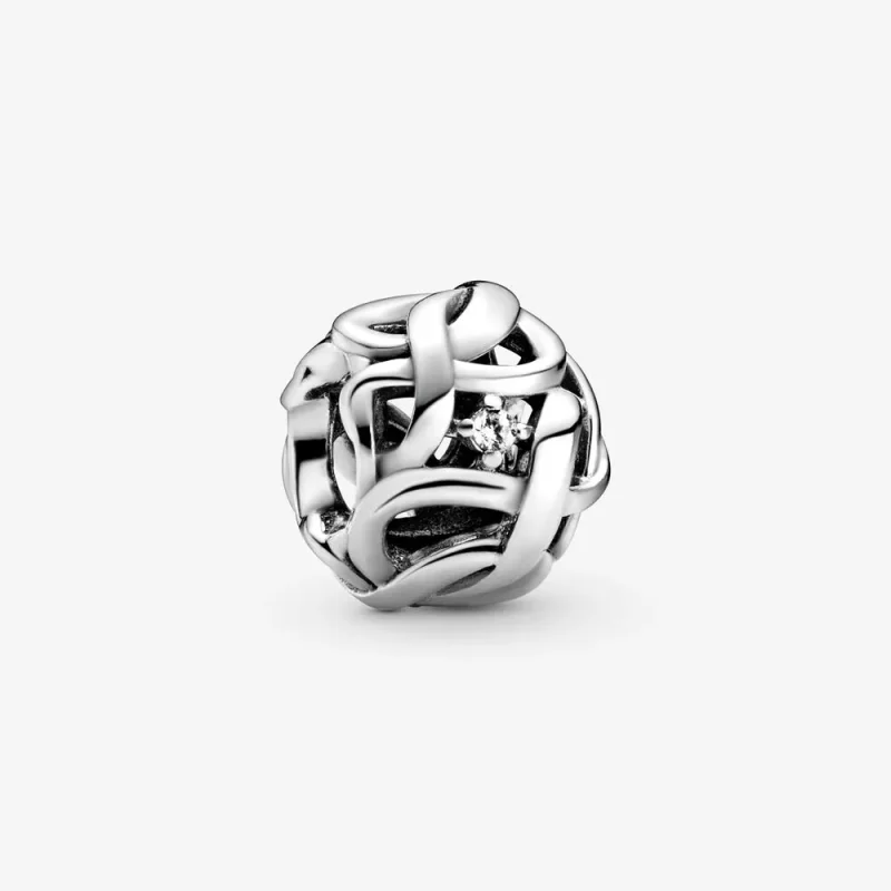 (slika za) PANDORA Openwork Woven Infinity Charm - 798824C01 - Slika izdelka