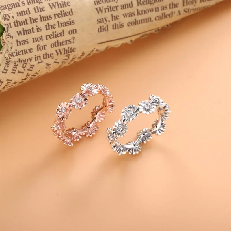 (slika za) PANDORA Prstan s kronico iz marjetic - 198799C01 - Ogled 3