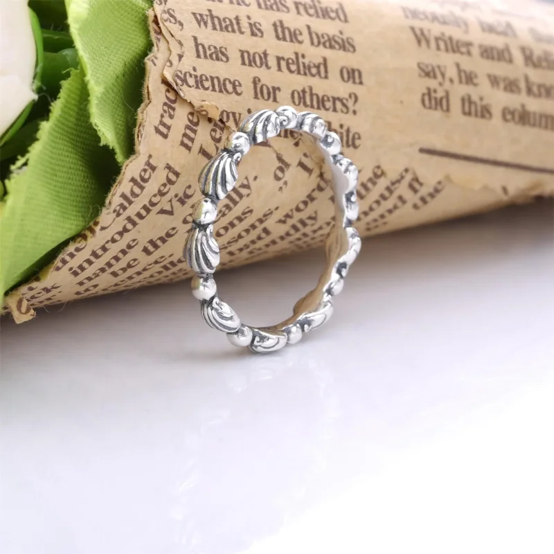 (slika za) PANDORA prstan s pasom školjke iz perl - 198943C00 - Ogled 2