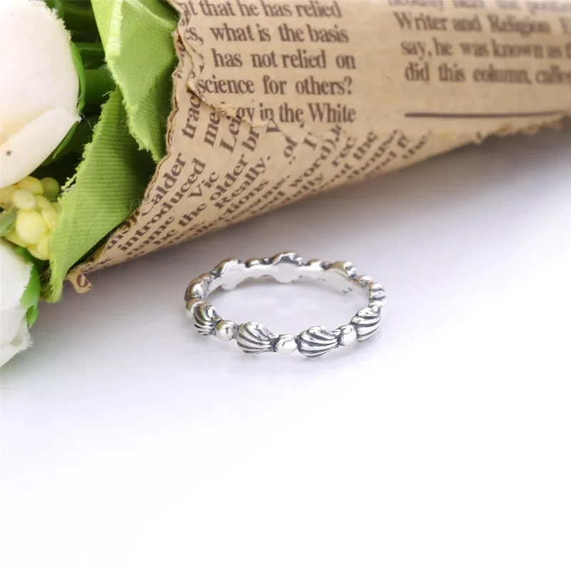 (slika za) PANDORA prstan s pasom školjke iz perl - 198943C00 - Ogled 4