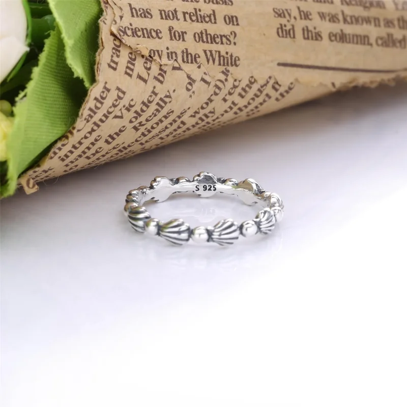 (slika za) PANDORA prstan s pasom školjke iz perl - 198943C00 - Ogled 5