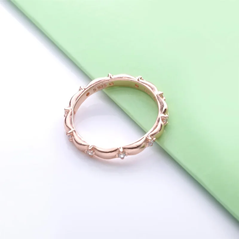 (slika za) PANDORA prstan s trakom s cvetnimi lističi - 188791C01 - Ogled 3