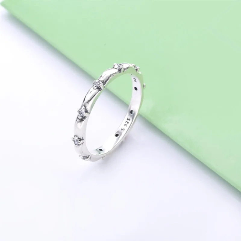 (slika za) PANDORA prstan s trakom s cvetnimi lističi - 198791C01 - Ogled 2