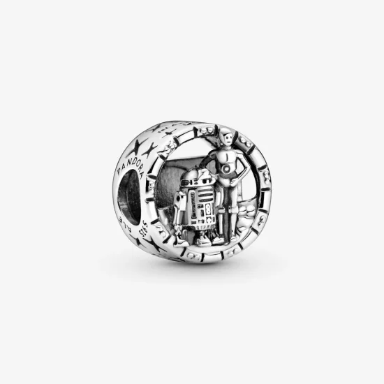 (slika za) PANDORA Star Wars C-3PO in R2-D2 Openwork Charm - 799245C00