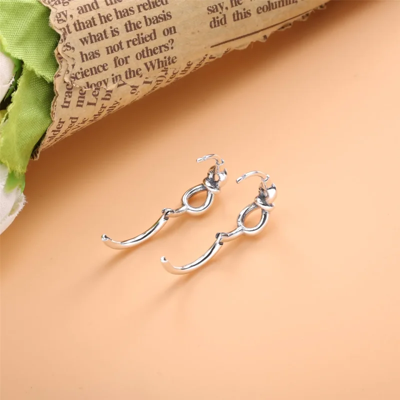 (slika za) PANDORA Uhani z obročki Infinity Knot - 298889C00 - Ogled 3