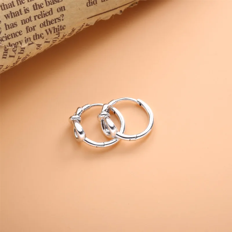 (slika za) PANDORA Uhani z obročki Infinity Knot - 298889C00 - Ogled 4