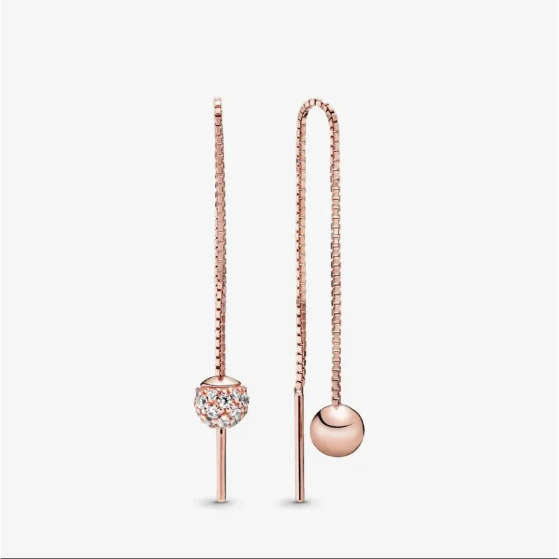 (slika za) Viseči uhani iz poliranih in Pavé perl PANDORA - 288325CZ - Slika izdelka