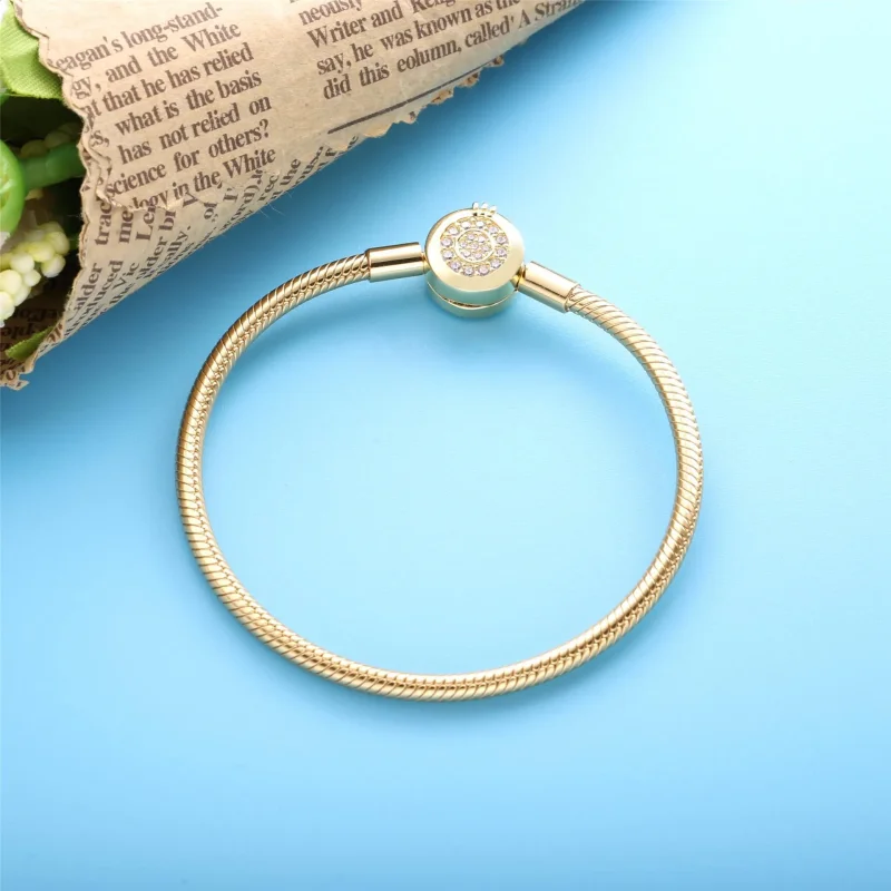 (slika za) Zapestnica Pandora Moments s svetlikajočo O-kronico v Pandora Shine - 569046C01 - Ogled 2