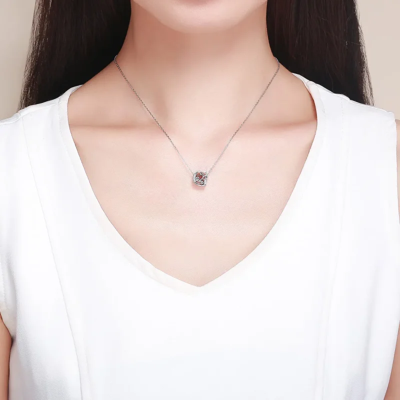 (slika za)  Obesek s bleščečimi pavéji v obliki črke G v slogu Pandora - BSC030-G - Ogled 5