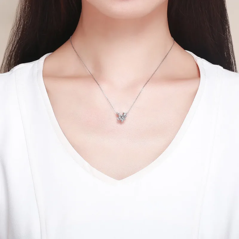 (slika za) Pandora Style Bleščeč Pavé Obesek s črko V v obliki cvetov - BSC030-V - Ogled 5