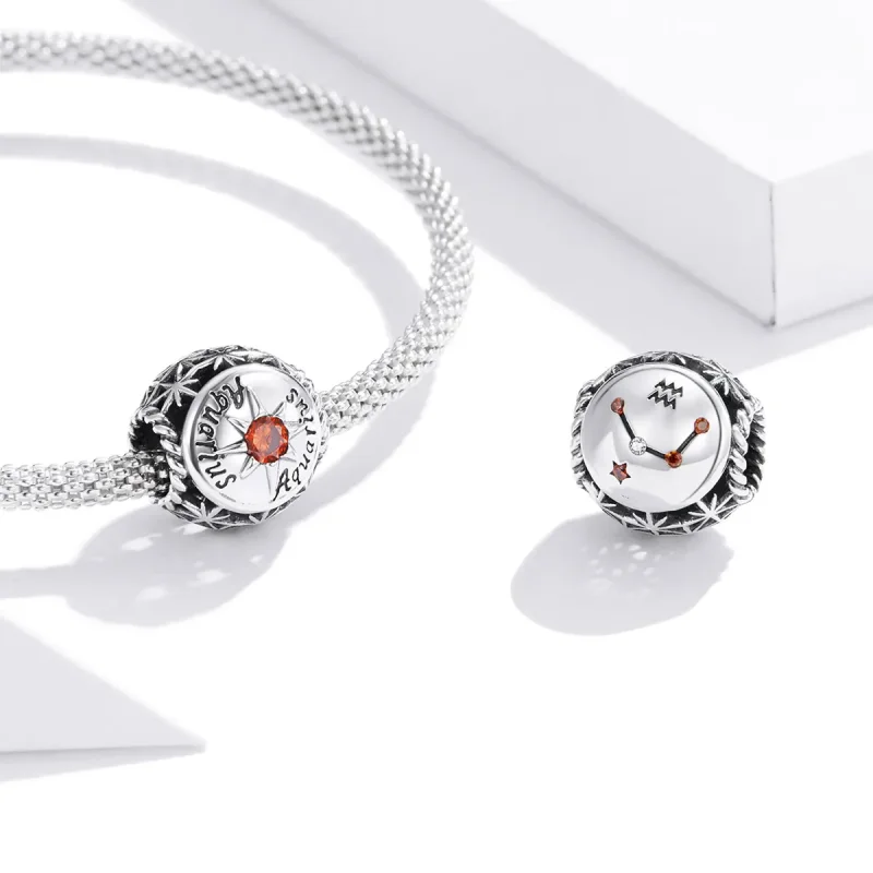 (slika za) Pandora Style Shining Aquarius Obesek - SCC1725-11 - Ogled 3