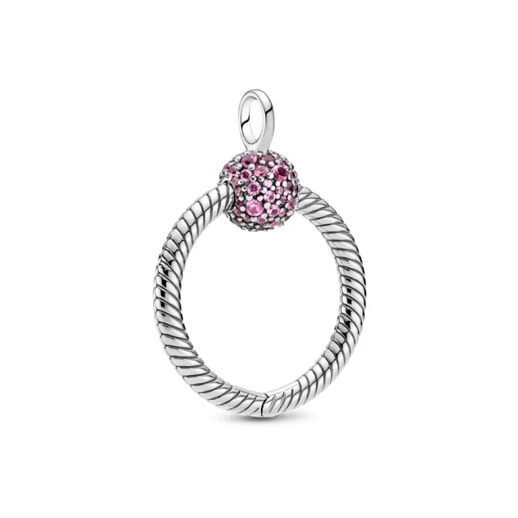 Majhen roza pavé O obesek Pandora Moments - 399097C02