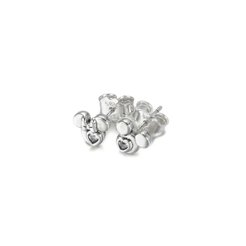 (slika za) PANDORA Disney uhani s silhueto Mickey Mouse & Minnie Mouse - 299258C01 - Ogled 2