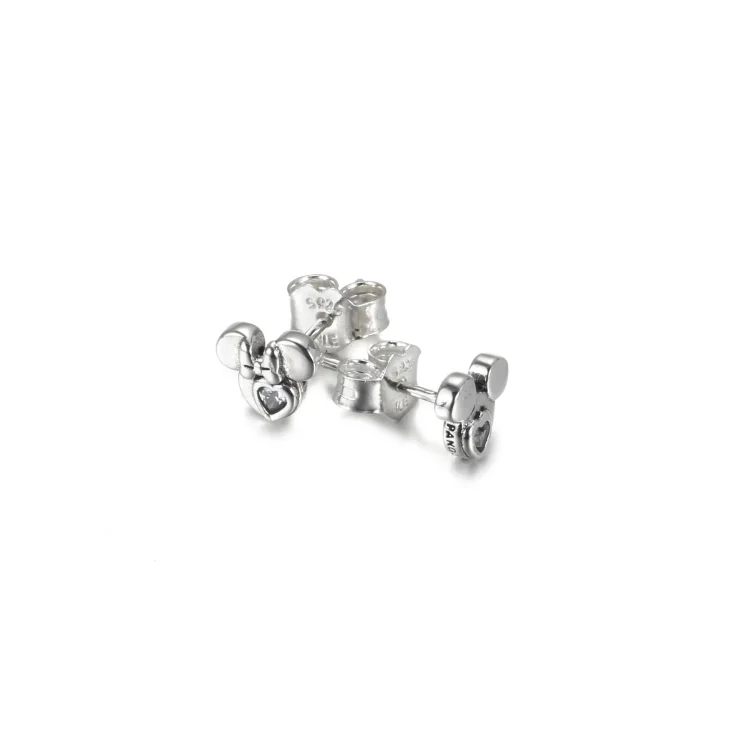 PANDORA Disney uhani s silhueto Mickey Mouse & Minnie Mouse - 299258C01