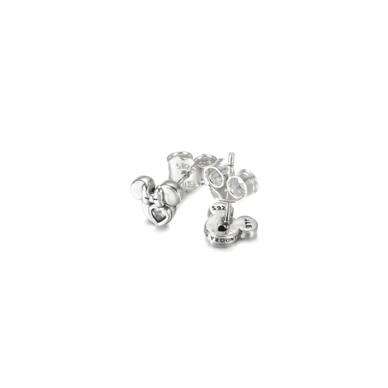 (slika za) PANDORA Disney uhani s silhueto Mickey Mouse & Minnie Mouse - 299258C01 - Ogled 4