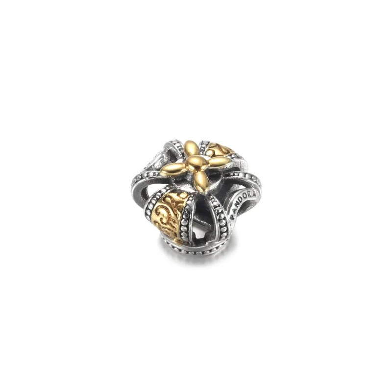 (slika za) PANDORA Dvobarvni obesek Regal Crown - 799340C00 - Ogled 2