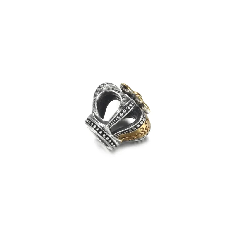(slika za) PANDORA Dvobarvni obesek Regal Crown - 799340C00 - Ogled 3