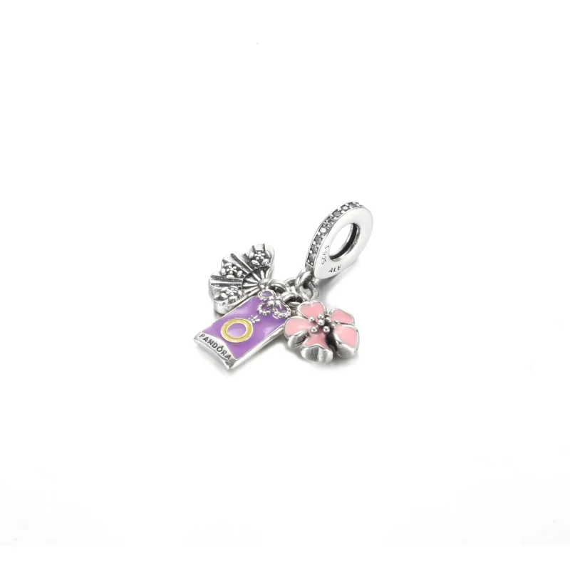 (slika za) PANDORA japonska sakura, omamori in viseči obesek - 799326C01 - Ogled 2