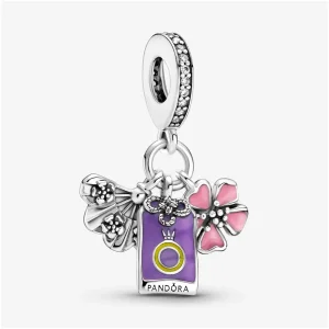 (slika za) PANDORA japonska sakura, omamori in viseči obesek - 799326C01