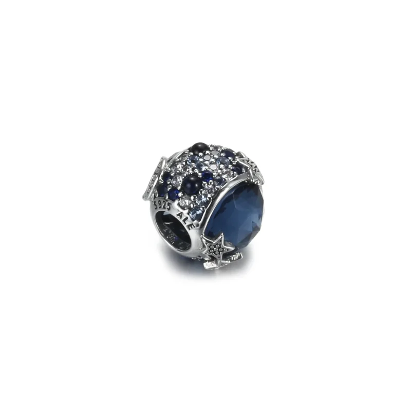 (slika za) PANDORA Obesek Celestial Blue Sparkle Stars - 799209C01 - Ogled 4