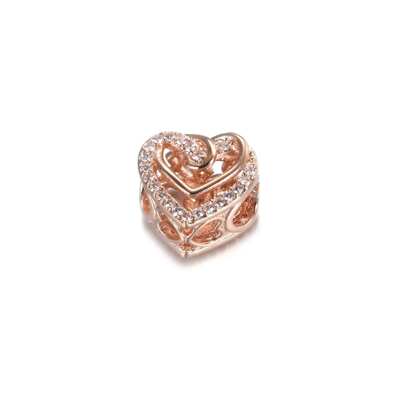 (slika za) PANDORA Obesek prepletenih src - 789270C01 - Ogled 4