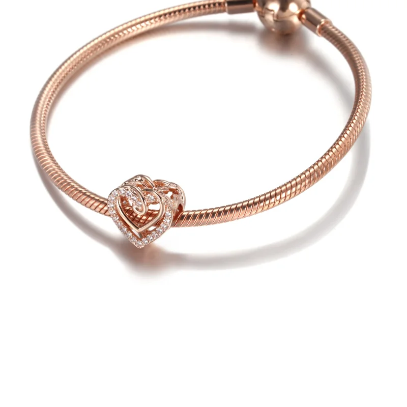 (slika za) PANDORA Obesek prepletenih src - 789270C01 - Ogled 5