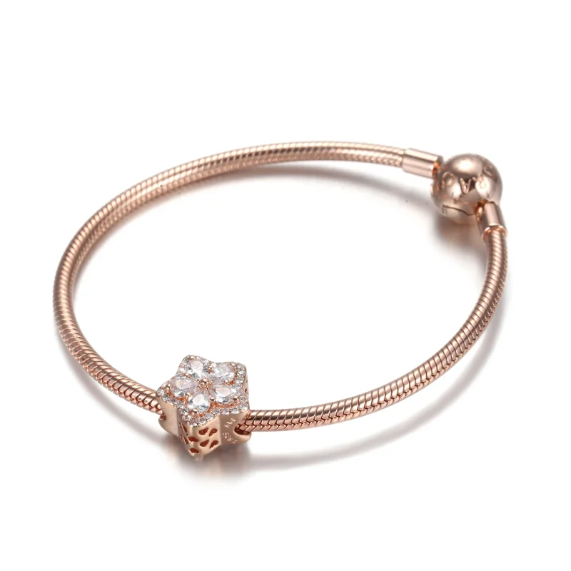 (slika za) PANDORA Obesek s svetlikajočo snežinko na način Pavé - 789224C01 - Ogled 5