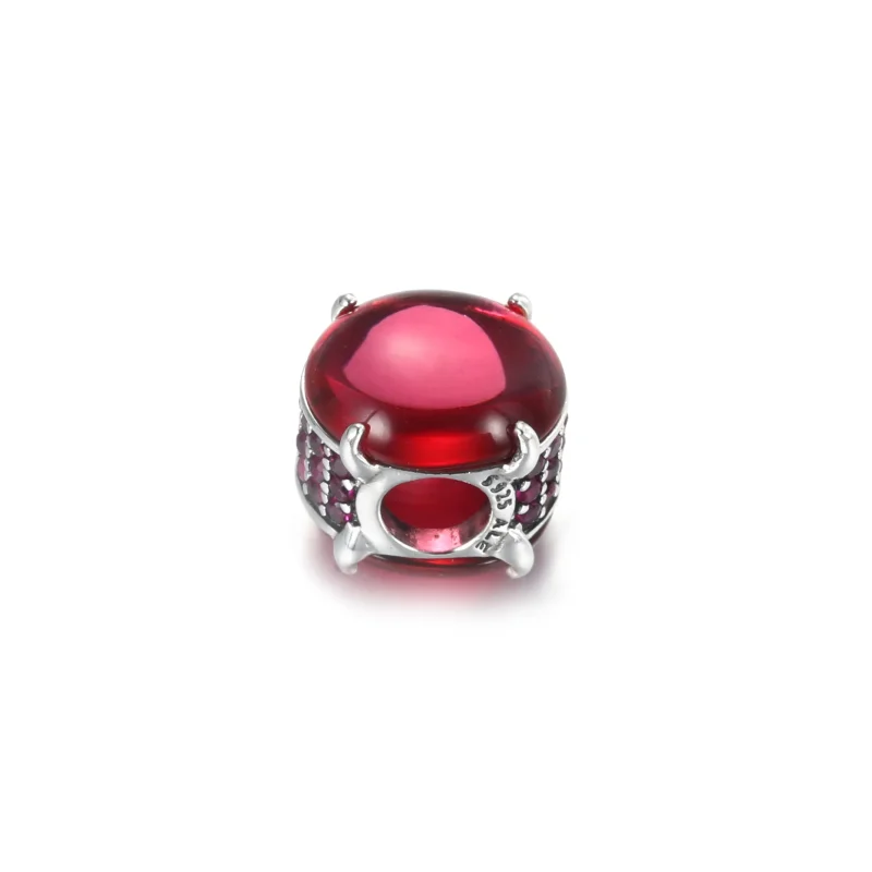 (slika za) PANDORA Obesek z ovalnim kabošonom Fuchsia Rose - 799309C01 - Ogled 4
