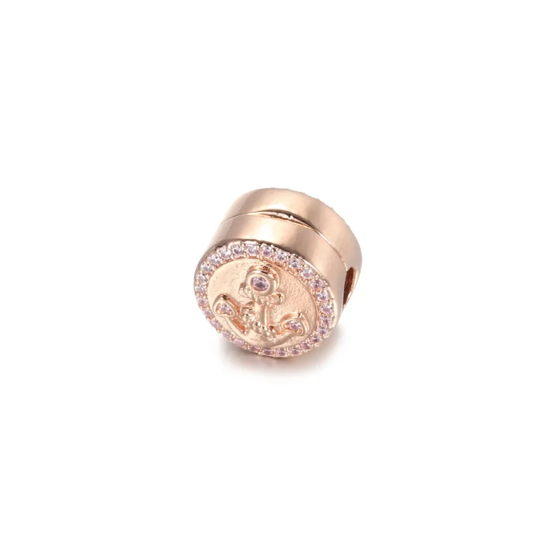 (slika za) Pandora Rose Sparkle Pink Anchor Clip - 789019C01 - Ogled 2