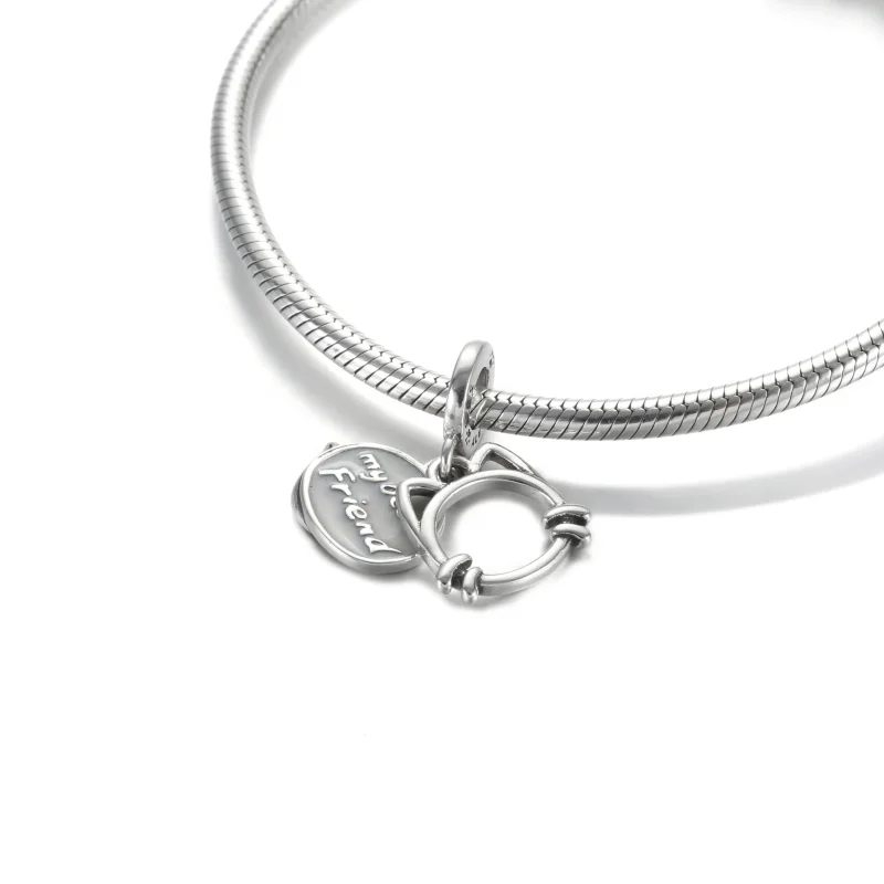 (slika za) Viseči obesek PANDORA My Pet Cat - 799329C01 - Ogled 5