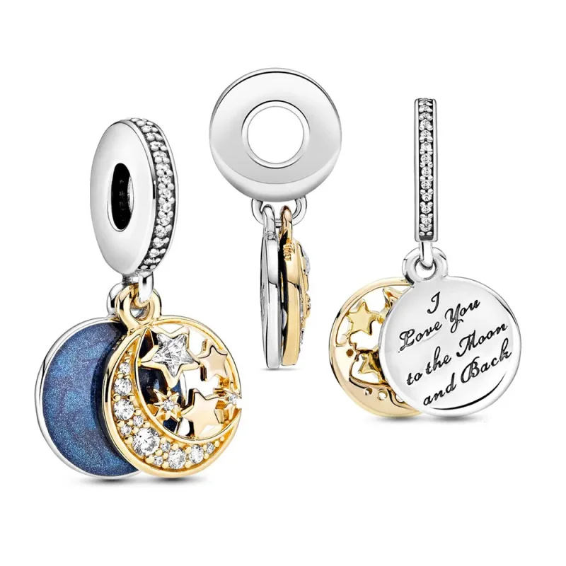 (slika za) Viseči obesek Pandora Shine "Ljubim te do lune in nazaj" - 761993C01 - Slika izdelka