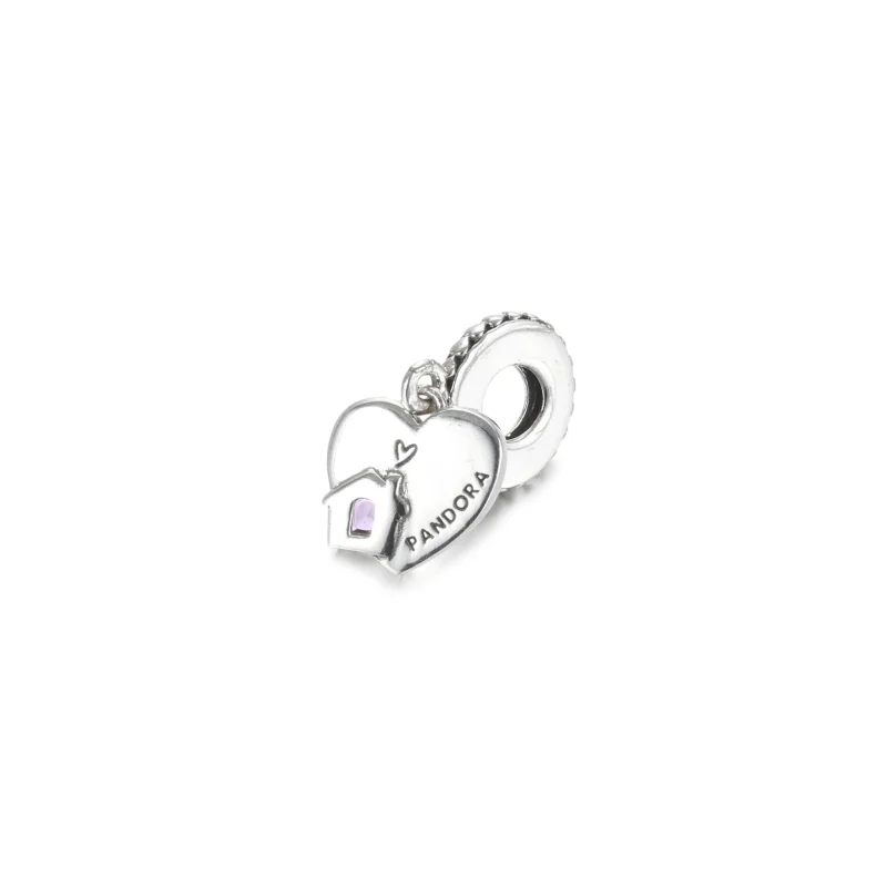 (slika za) Viseči obesek s srcem PANDORA Love My Home - 799324C01 - Ogled 5