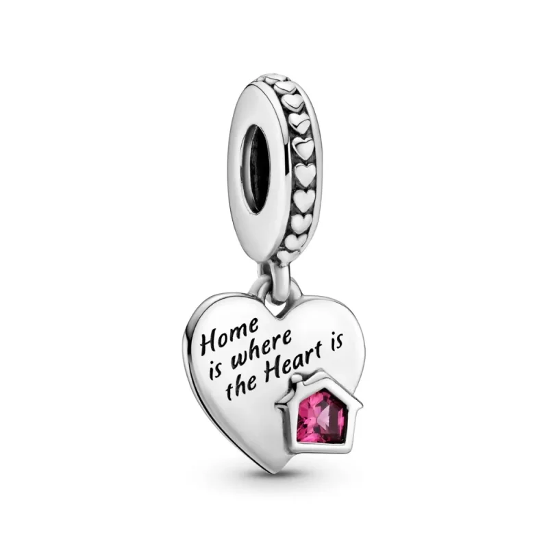 (slika za) Viseči obesek s srcem PANDORA Love My Home - 799324C01 - Slika izdelka