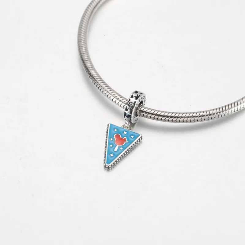 (slika za) Disney Parks Pandora 2023 Mickey Mouse zastavica Ice Cream Bar viseči obesek NIB - Ogled 4