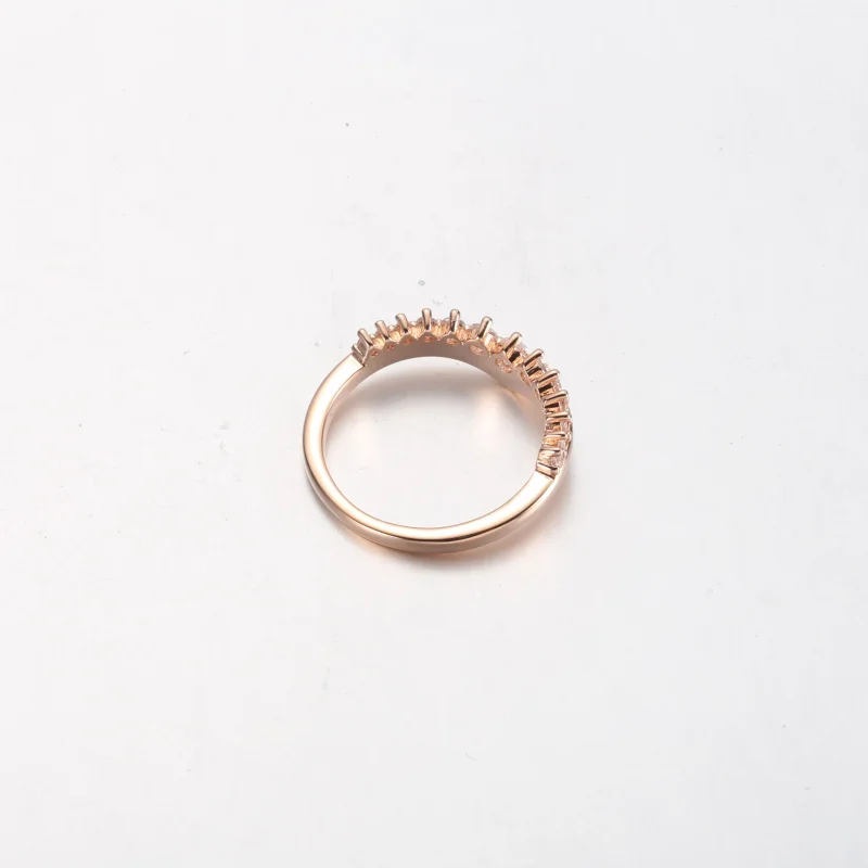 (slika za) Lebdeči prstan Pandora Timeless v obliki prsne kosti s pavé - 182320C01 - Ogled 4