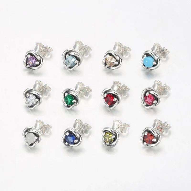 (slika za) PANDORA Beli uhančki s krogom večnosti - 292335C03 - Ogled 2