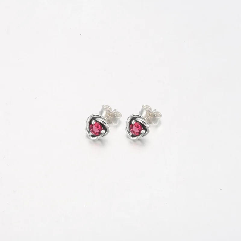 (slika za) PANDORA Beli uhančki s krogom večnosti - 292335C03 - Ogled 6