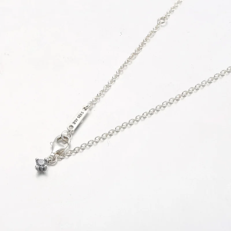 (slika za) PANDORA Bleščeča se ogrlica s srčastim obeskom - 392542C01 - Ogled 4