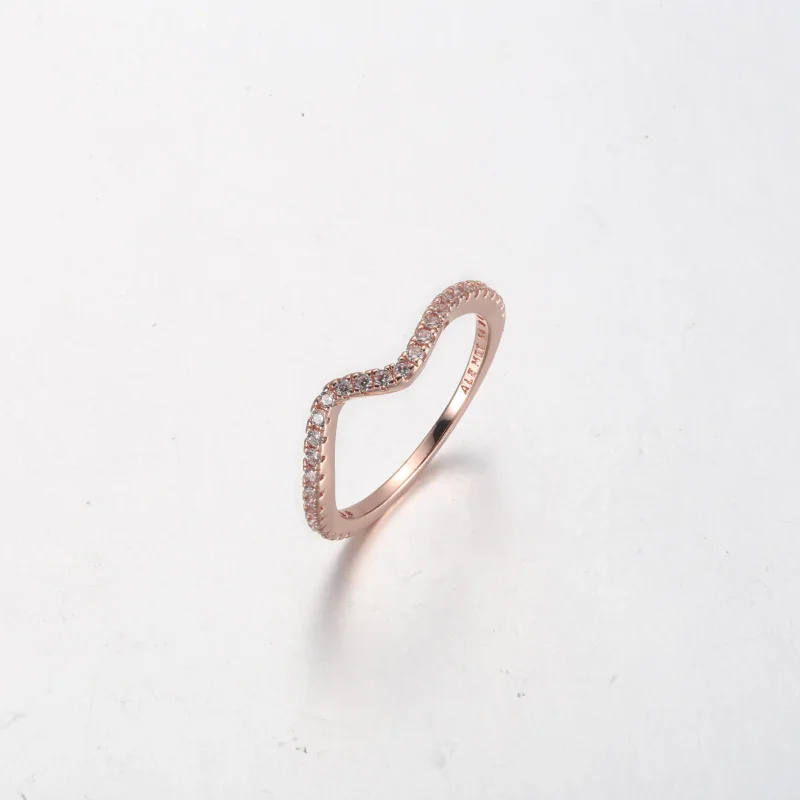 (slika za) PANDORA Bleščeči se valoviti prstan - 182539C01 - Ogled 2