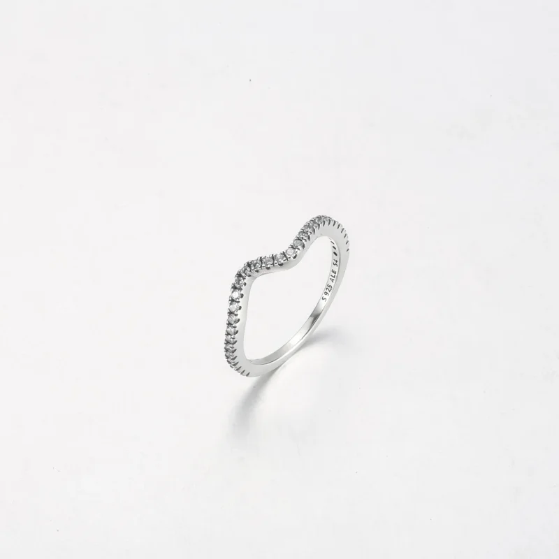 (slika za) PANDORA Bleščeči se valoviti prstan - 192539C01 - Ogled 2