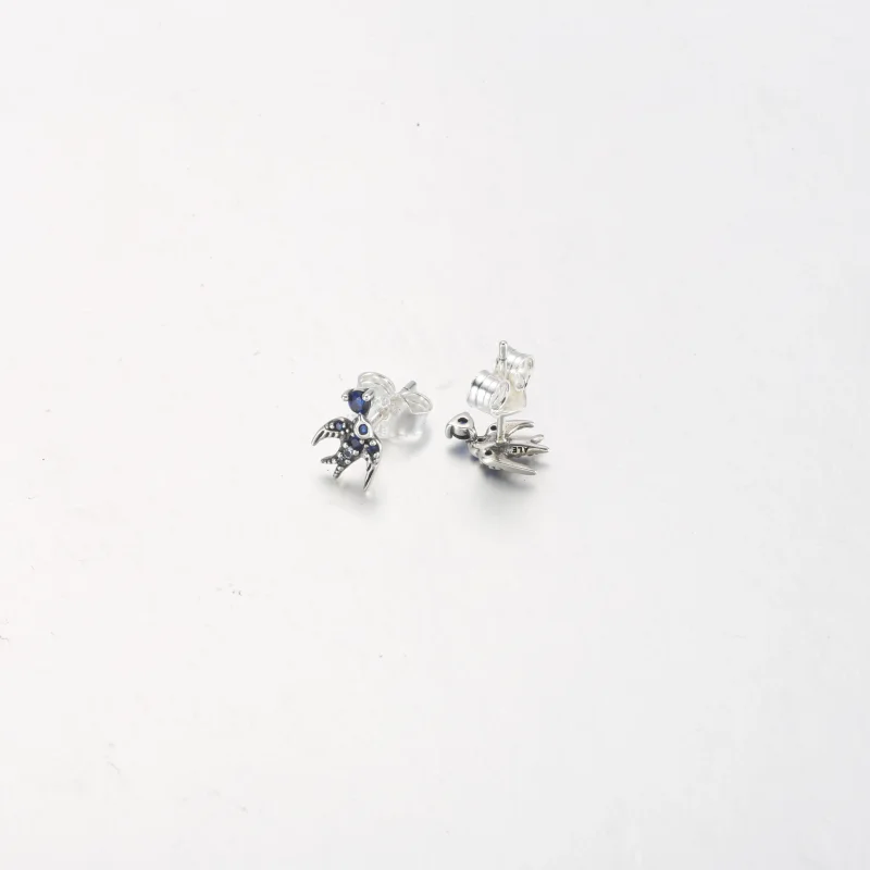 (slika za) PANDORA Bleščeči uhani v obliki lastovke - 292568C01 - Ogled 3