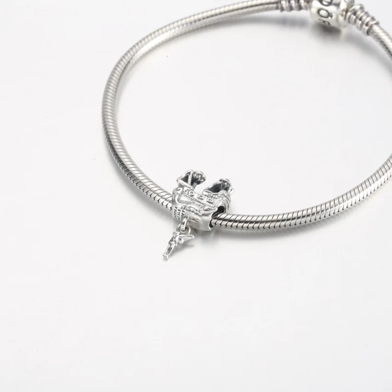 (slika za) PANDORA Disney Zvončica in obesek Gusarska ladja kapitana Hooka - 792521C00 - Ogled 6